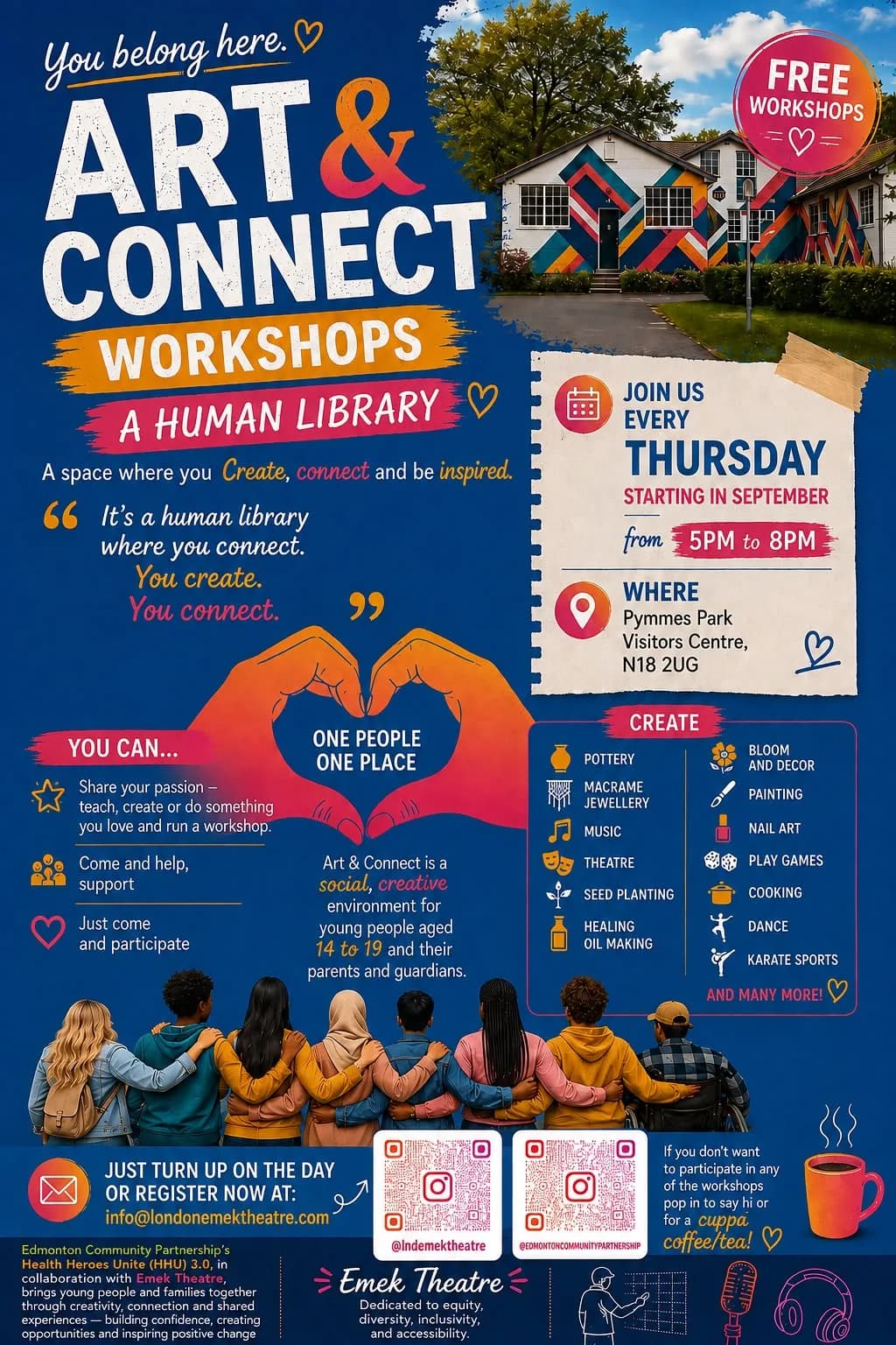 Art & Connect — A Human Library poster